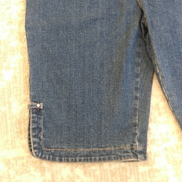 Euro Embellished Bermuda Jean Shorts 10 Blue Faux Rhinestone - Picture 10 of 13